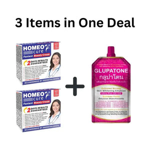 2 in 1 GLUPATONE Whitening Emulsion With Homeo Cure Cream